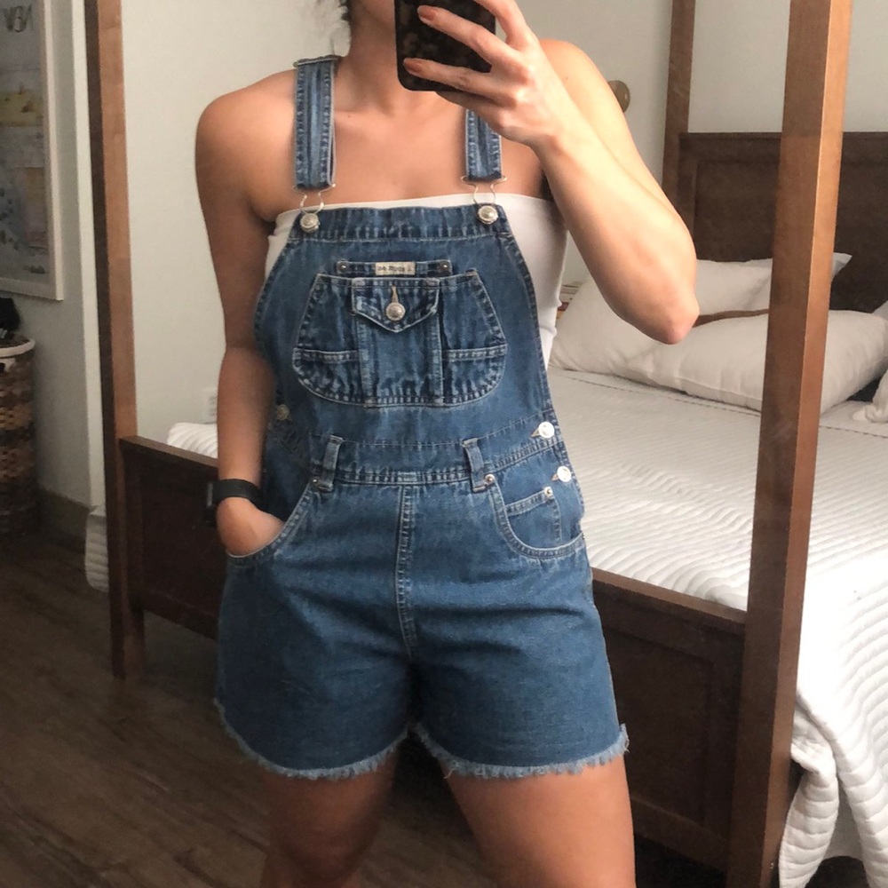 Vintage Route 66 denim overalls